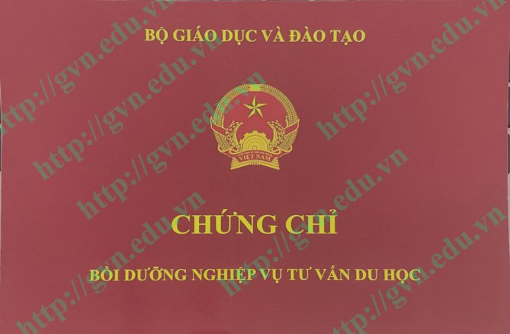 mẫu chứng chỉ tư vấn du học