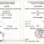 Chứng chỉ vệ sinh công nghiệp học Online toàn quốc